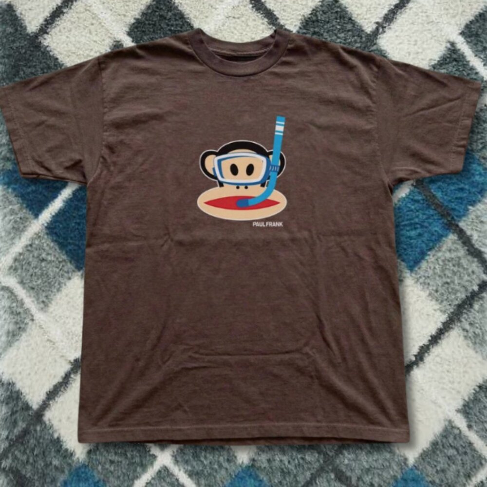 Brown Paul Frank Julius Snorkel Graphic Tee – Cartoon Monkey Shirt